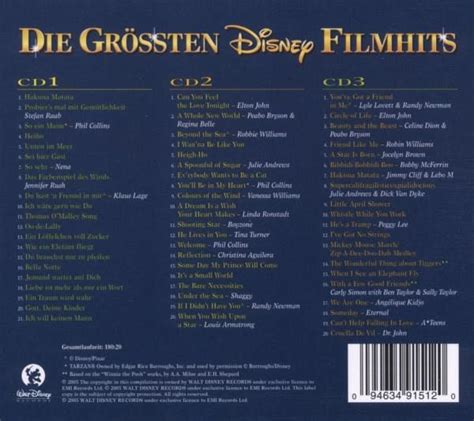 alle disney lieder.
